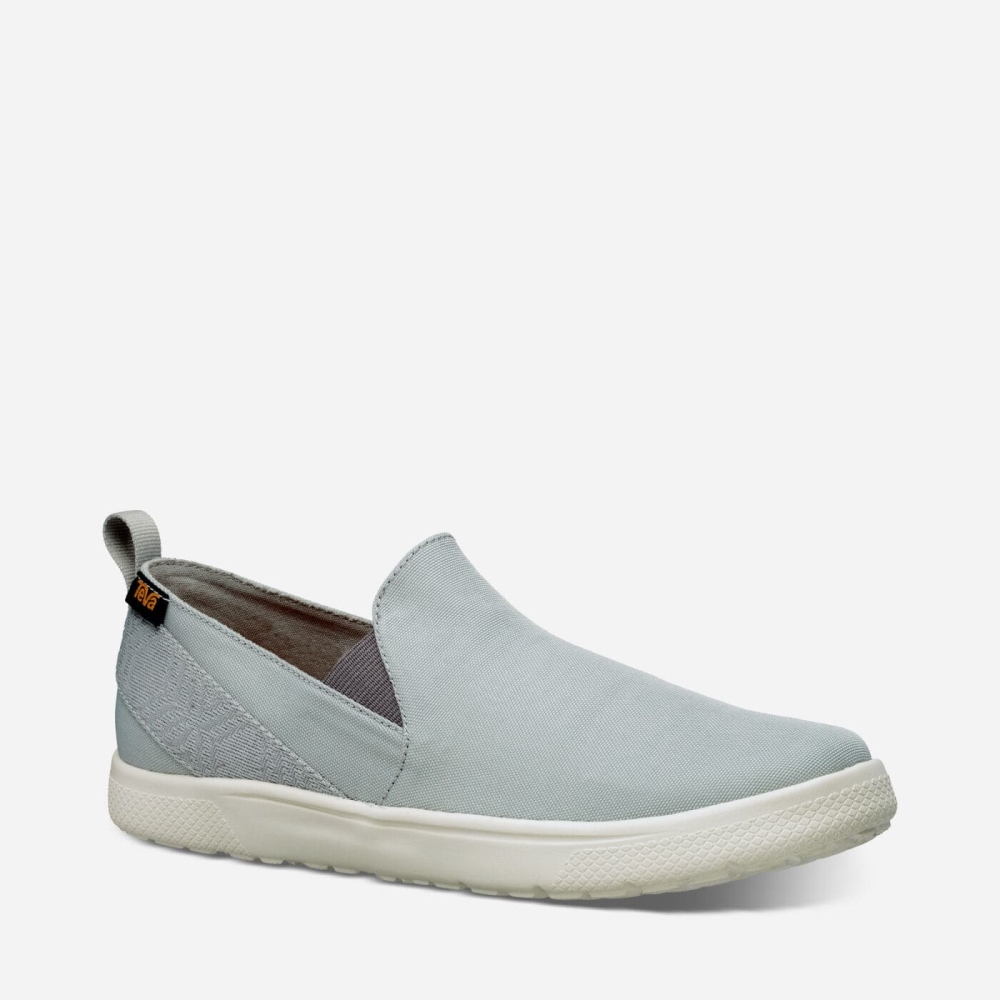 Teva Voya Slip On - Men's Teva Slip Ons - Grey | India (ILZB84506)